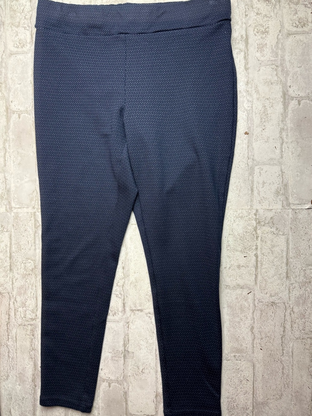 Loft Leggings Navy Blue  White Dots Pull On EUC MP 😍